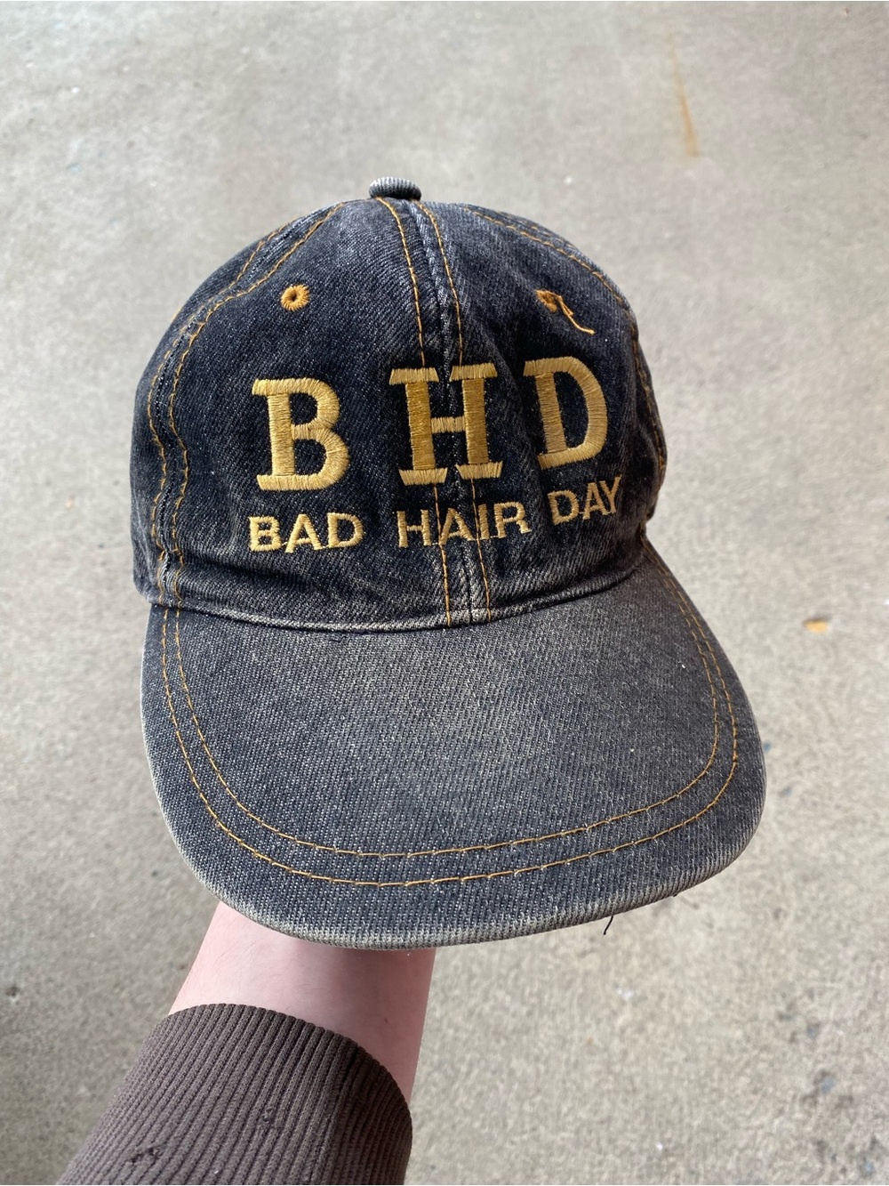 90s Vintage Bad Hair Day Denim Cap